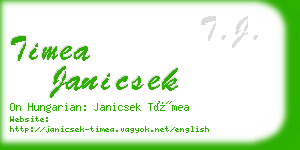 timea janicsek business card